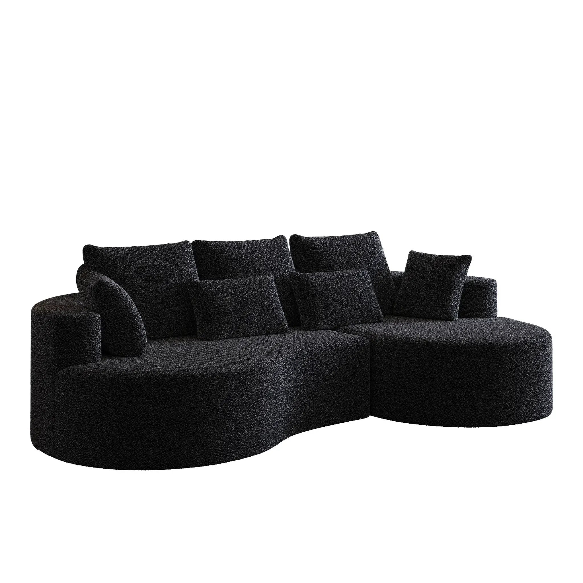 Curved Oversized Sectional Sofa With Extra Deep Seat by HouseOfZazla