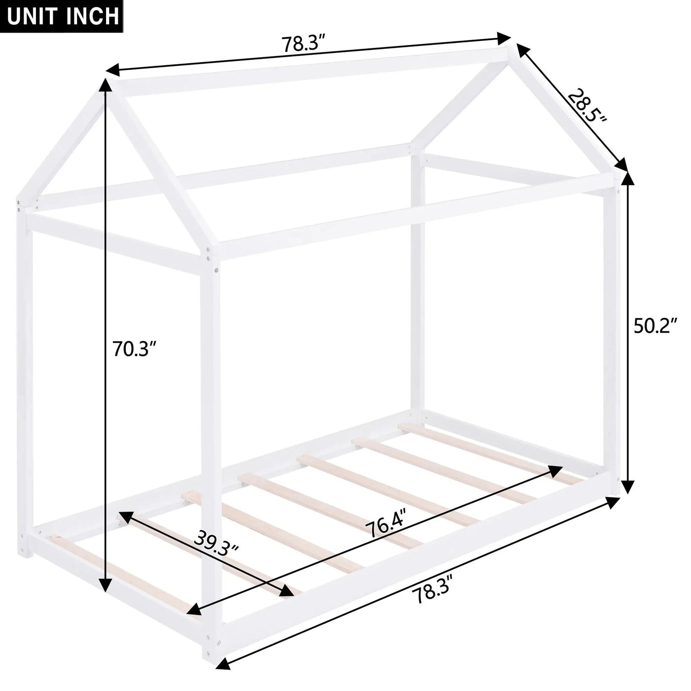 Wooden House Shaped Bed by Unique Piece Furniture