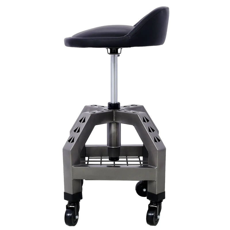 Pneumatic 360 Degree Swivel Stool, Mechanics Rolling Creeper Seat, Heavy Duty Rolling Mechanics Stool, Shop Stool With Casters by HouseOfZazla