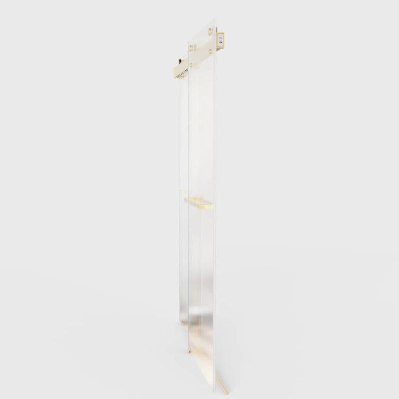 Frameless Double Sliding Soft-Close Shower Door, 3 / 8" (10Mm) Thick SGCC Tempered Glass Door, Matte by HouseOfZazla