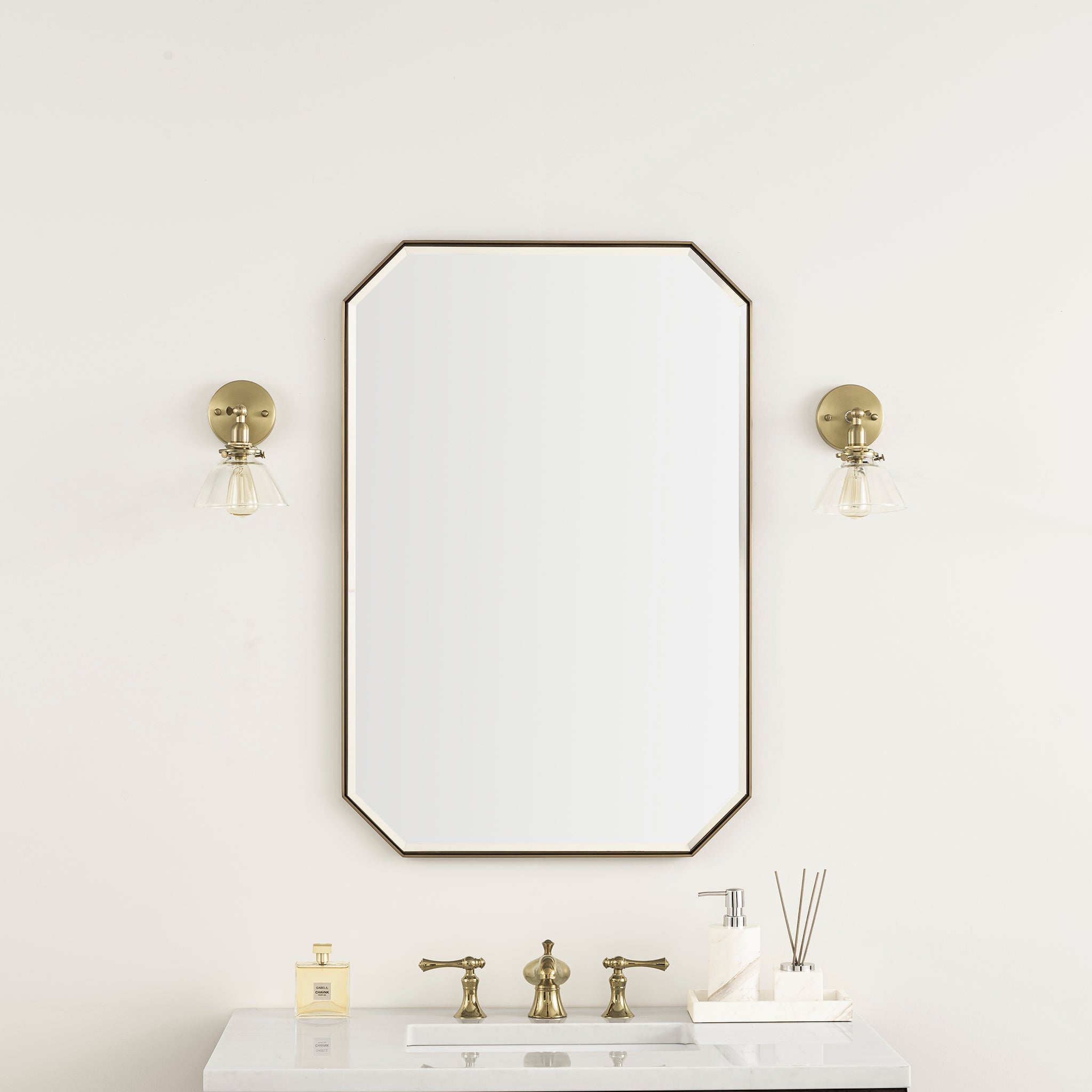 James Martin Rohe 24" Mirror, Champagne Brass, view 2