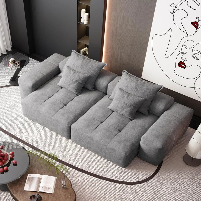 Modern Oversized DIY Combination Modular Sectional Sofa With Pillows by HouseOfZazla