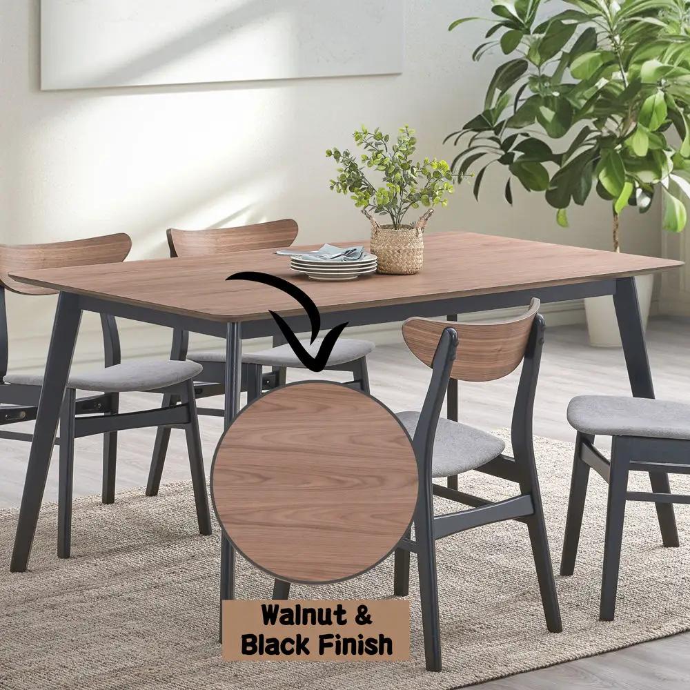 Rebi - Dining Table - Walnut & Black by Unique Piece Furniture