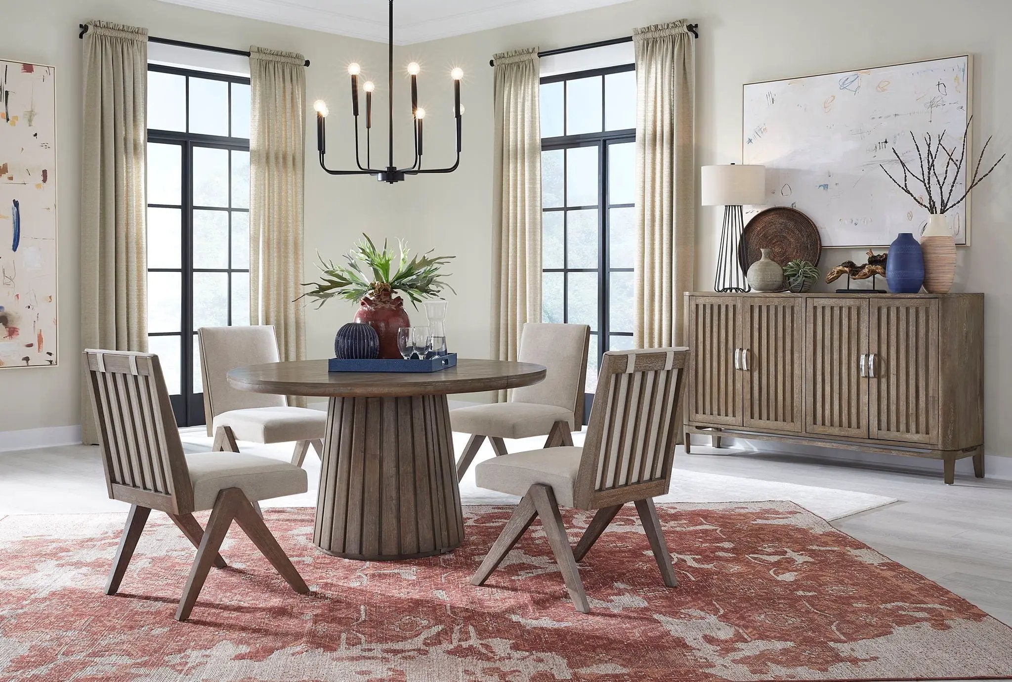 Kavanaugh - Round Dining Table - Weathered Kona Brown by Unique Piece Furniture