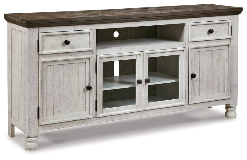 Havalance - Extra Large TV Stand - 4 Doors - Brown / Beige by Unique Piece Furniture