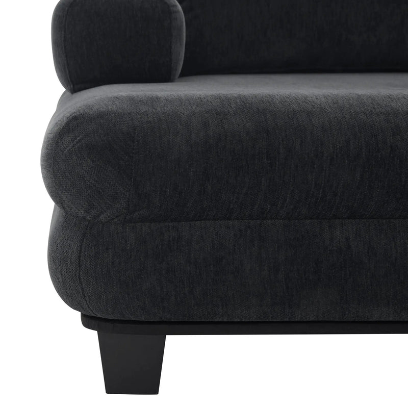 Oversized Chaise Lounge Sofa Bed with Deep Seat and Layered Armrests by HouseOfZazla