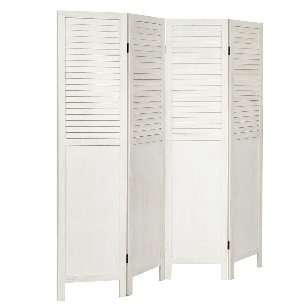 5.6 Ft Tall 4 Panel Folding Privacy Room Divider by DirectDeals