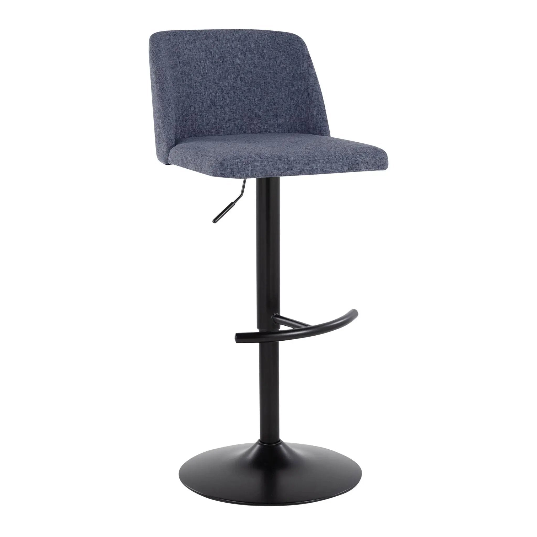 Toriano - Contemporary Adjustable Bar Stool With Rounded T Footrest (Set of 2) by Unique Piece Furniture