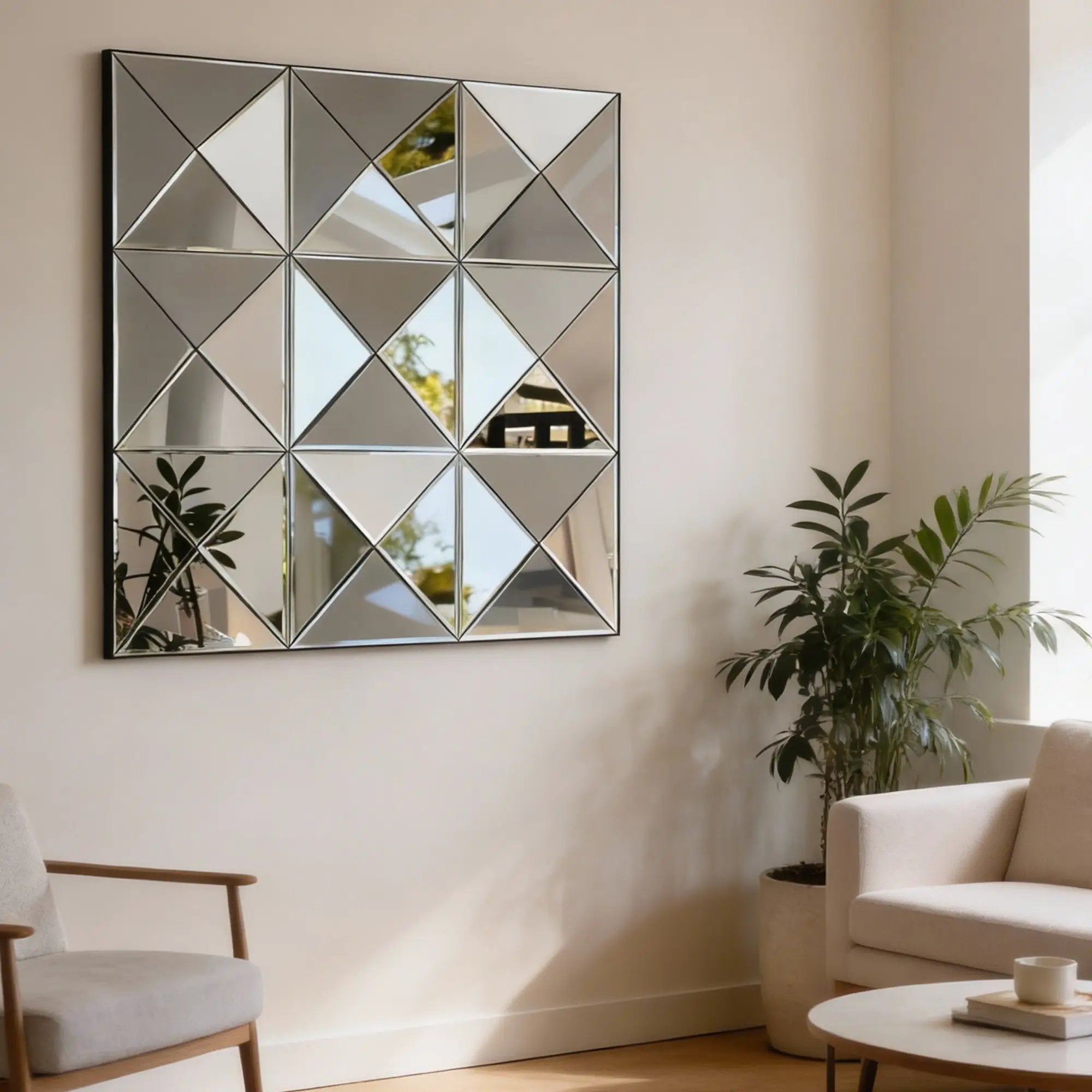 3D Mirror Wall Decor Beveled Glass Wall Mirror by HouseOfZazla