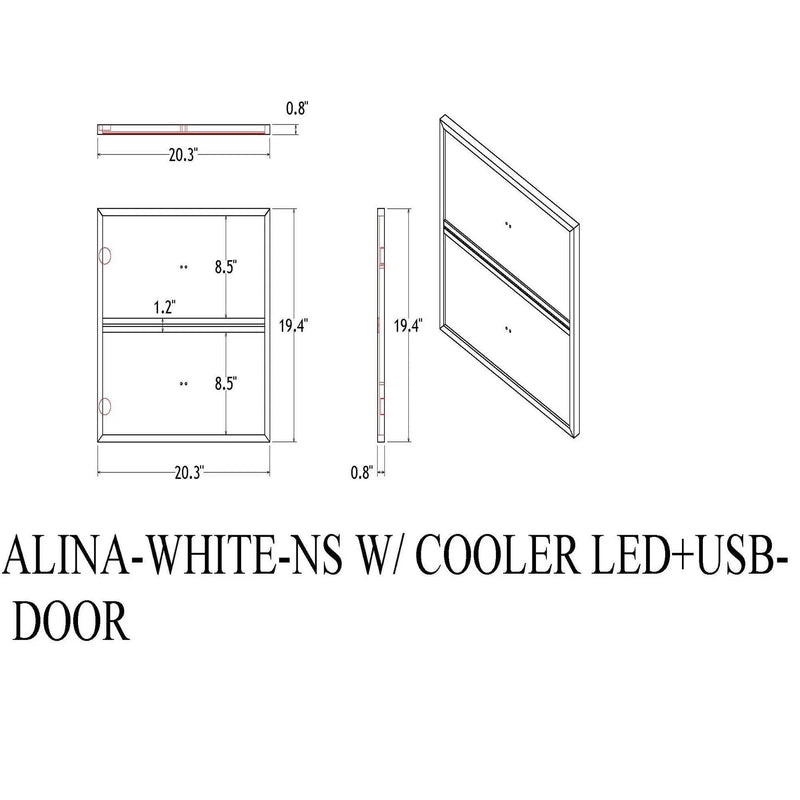 Adelaide - Nightstand With Cooler And Speaker - Gray / Black by Unique Piece Furniture