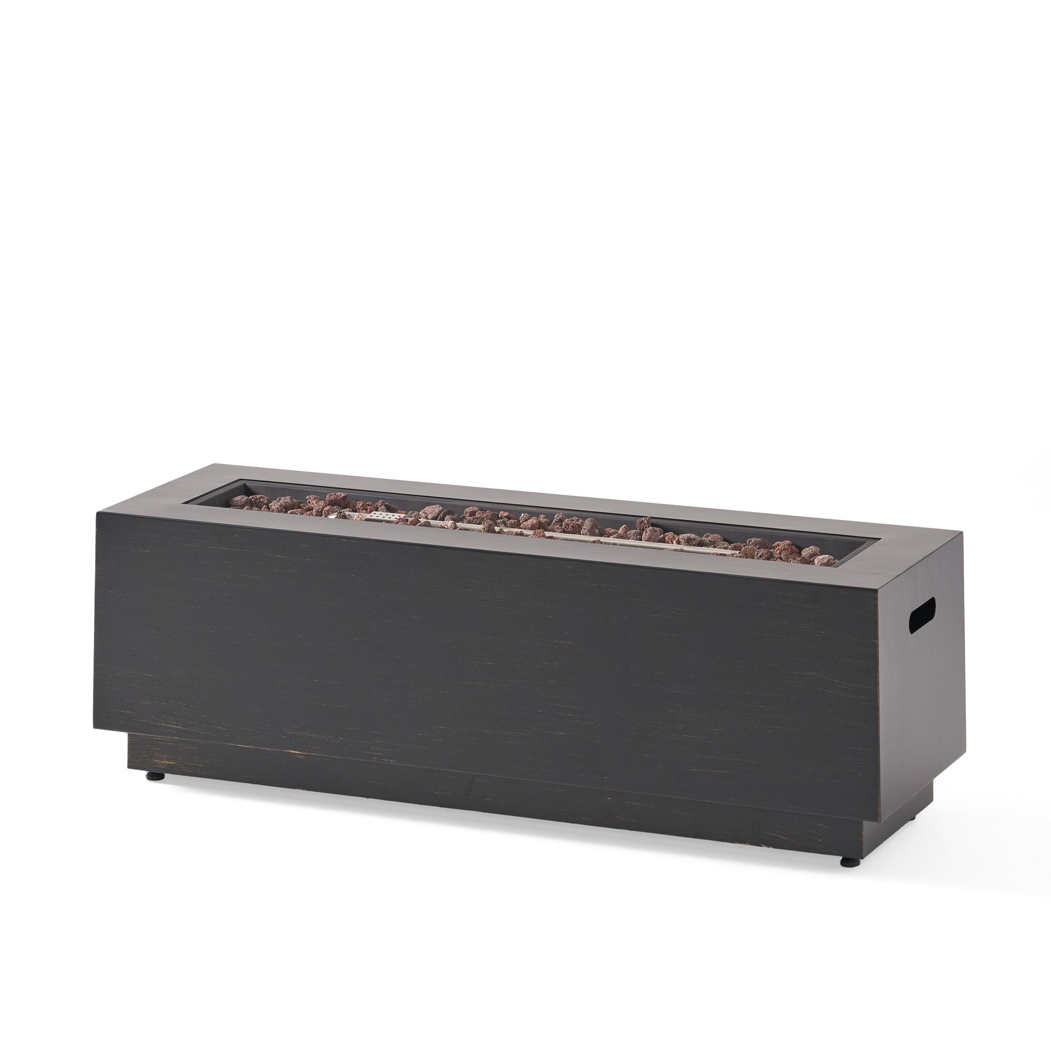 RECTANGULAT IRON FIRE PIT-50 000BTU WITH TANK HOLDER by HouseOfZazla