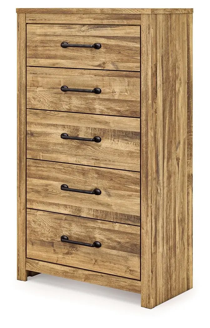 Maystonna - Five Drawer Chest - Brown by Unique Piece Furniture