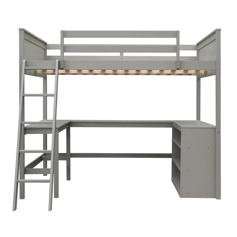 Loft Bed With Shelves With Desk