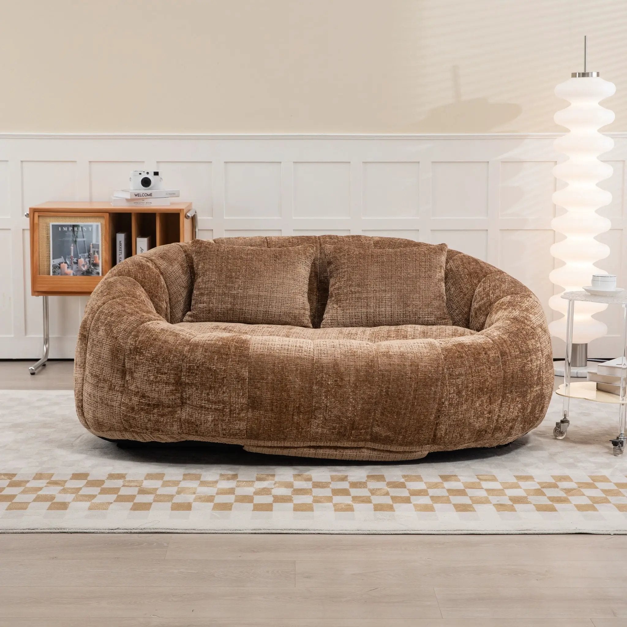 Bean Bag Lazy Sofa, Durable Comfort Lounger High Back Bean Bag Chair Couch by HouseOfZazla