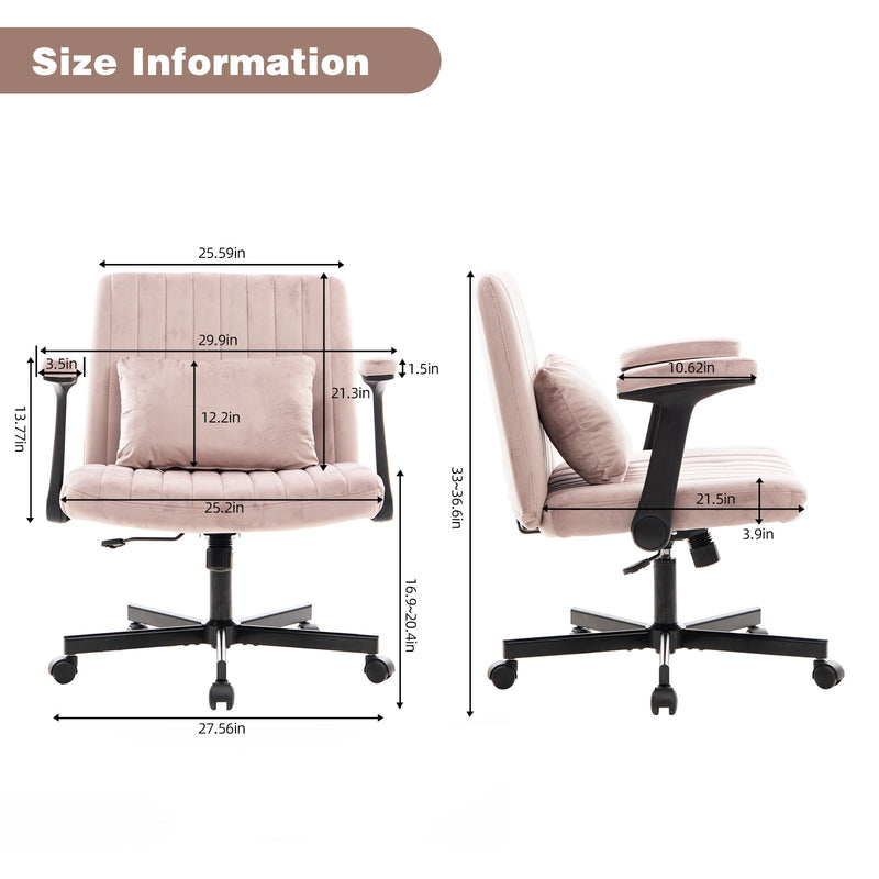 Criss Cross Armrest Office Chair With Wheels by HouseOfZazla
