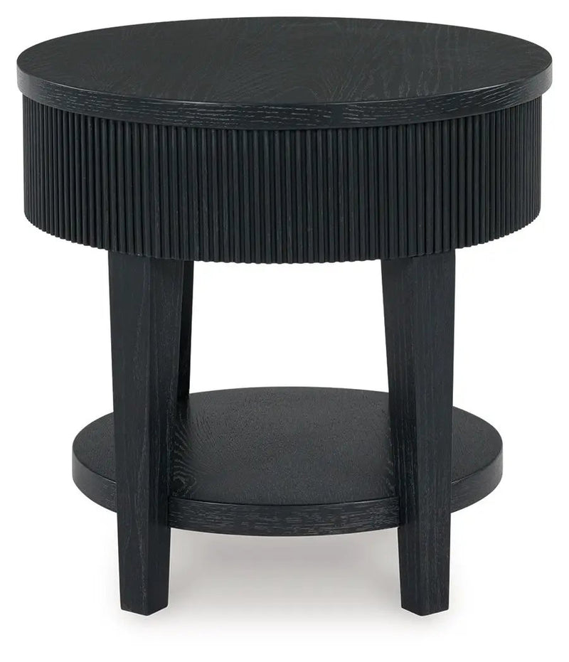 Marstream - Round End Table - Black by Unique Piece Furniture