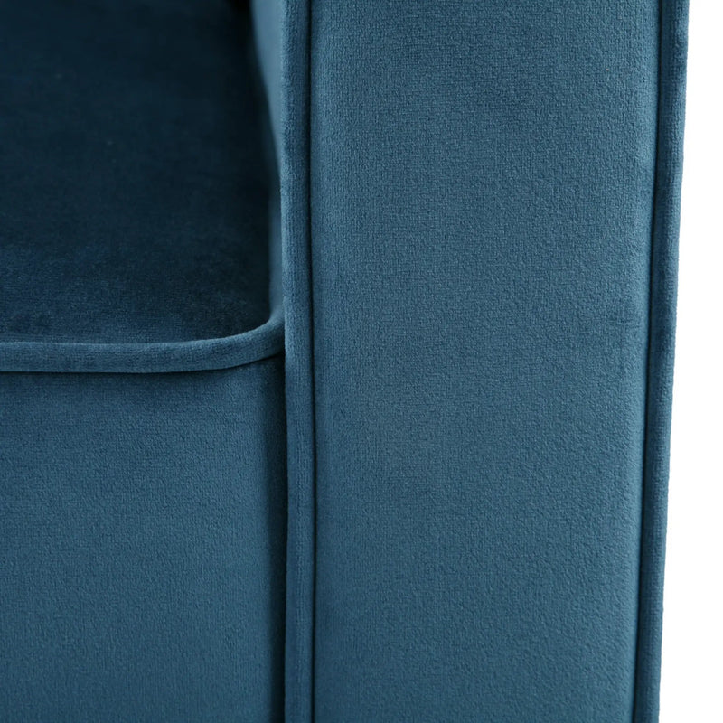 Blue Velvet Upholstered Club Chair by HouseOfZazla