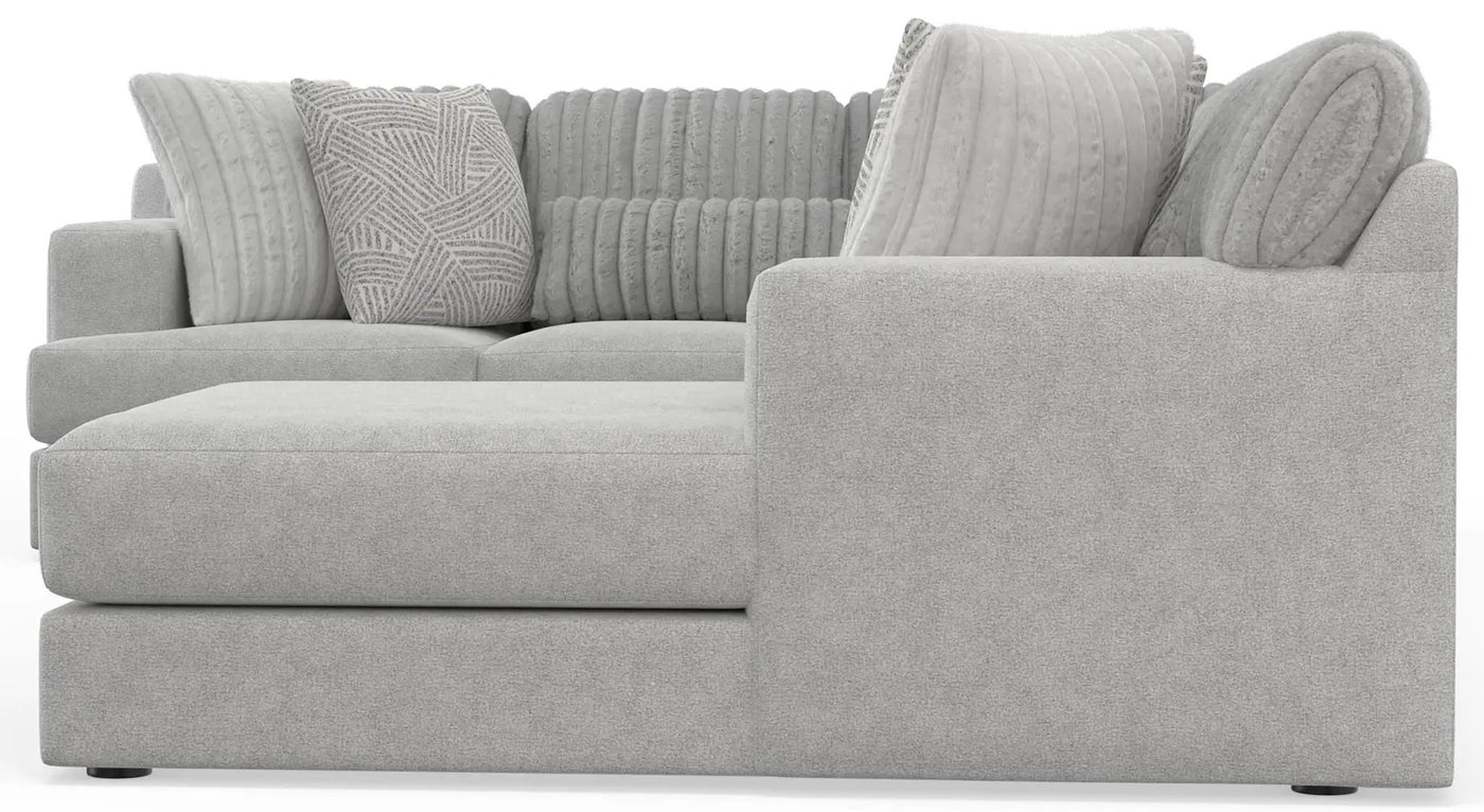 Logan - Upholstered Sectional With Comfort Coil Seating And Accent Pillows Included by Unique Piece Furniture