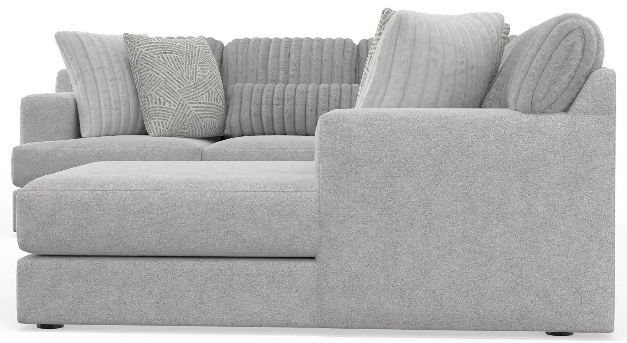 Logan - Upholstered Sectional With Comfort Coil Seating And Accent Pillows Included by Unique Piece Furniture
