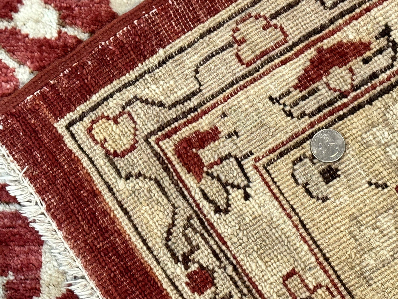Pakistani Chobi Rug 8x10, Red, Handmade by Jewel Rugs