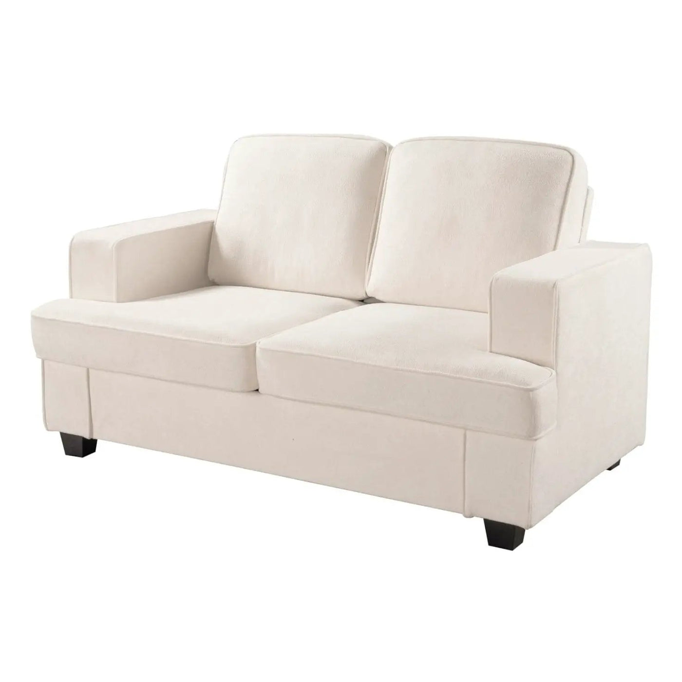 Modern Loveseat, Comfortable 2 Seater Couch With Deep Seating, Loose Back Cushions, Wide Arms by Unique Piece Furniture