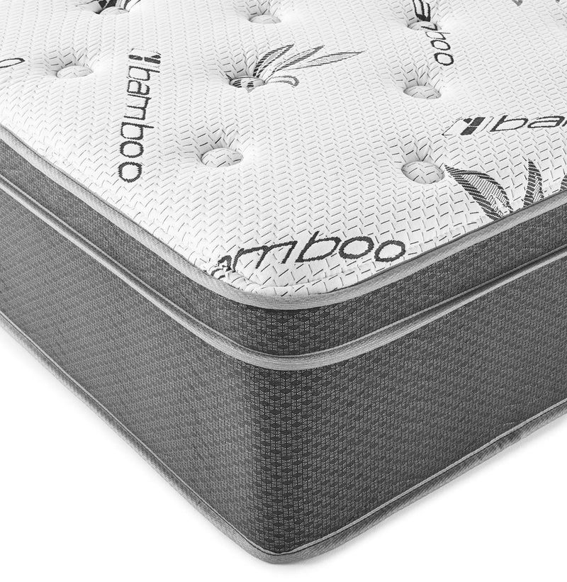 Sommet 13-inch Eastern King Bamboo Euro Top Foam Hybrid Mattress by Unique Piece Furniture