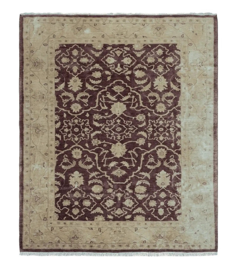 7' X 10' Vintage Fine Handmade Pakistan Peshawar Chobi Floral Wool Rug Vegy Dye by Jewel Rugs