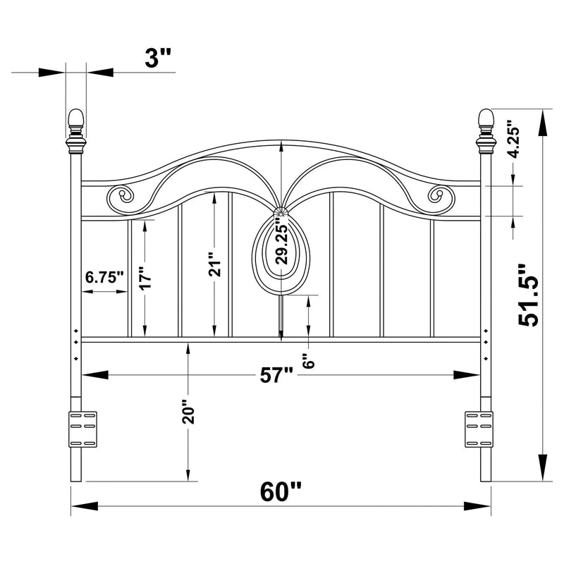 Full / Queen Headboard With Scrolling Design - Dark Gray by HouseOfZazla