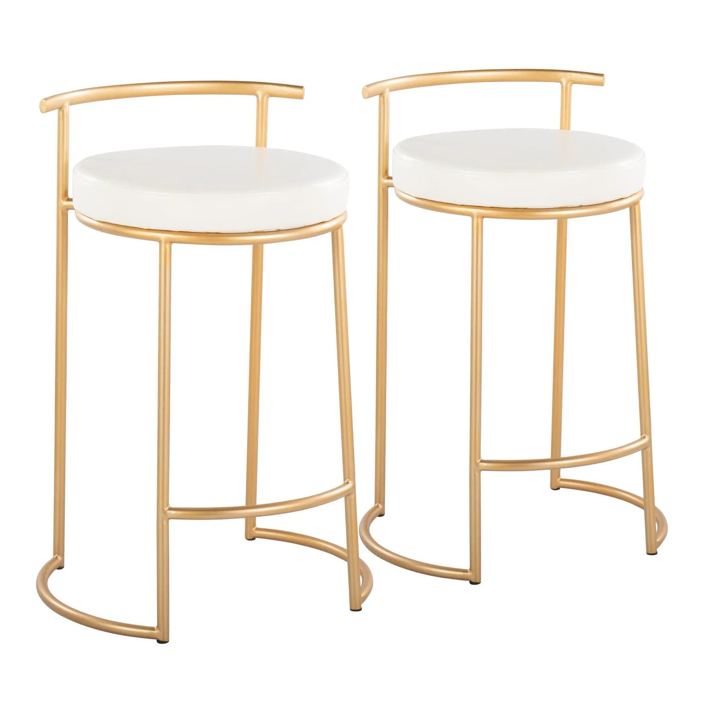 Fuji - Round Contemporary Fixed Height Counter Stool (Set of 2) by HouseOfZazla