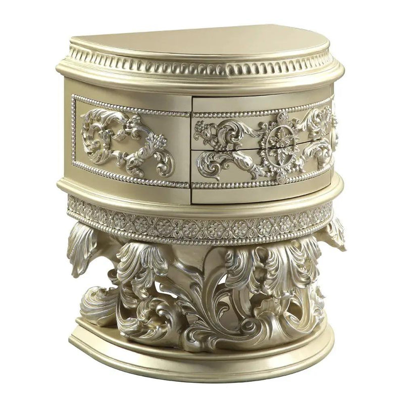 Vatican - Nightstand - Champagne Silver by Unique Piece Furniture