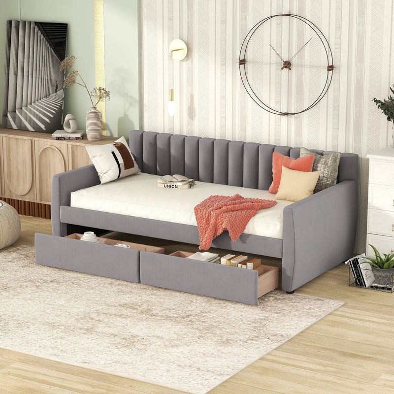 Upholstered Daybed With Slat Support by Unique Piece Furniture