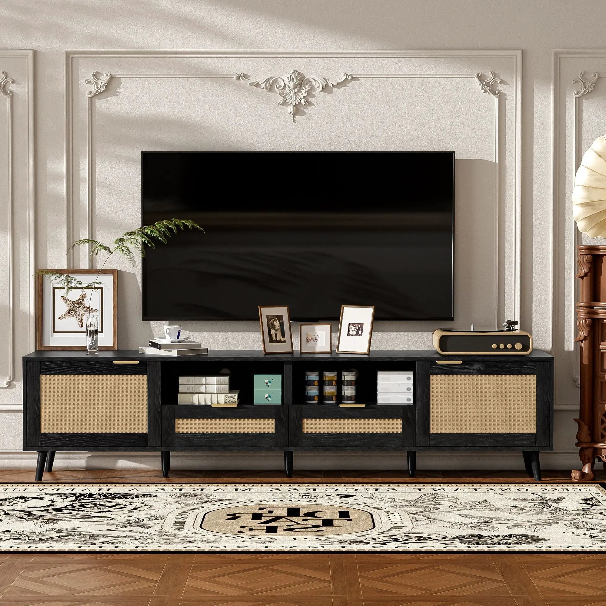 TV Stand, Media Console With Cable Management by Unique Piece Furniture