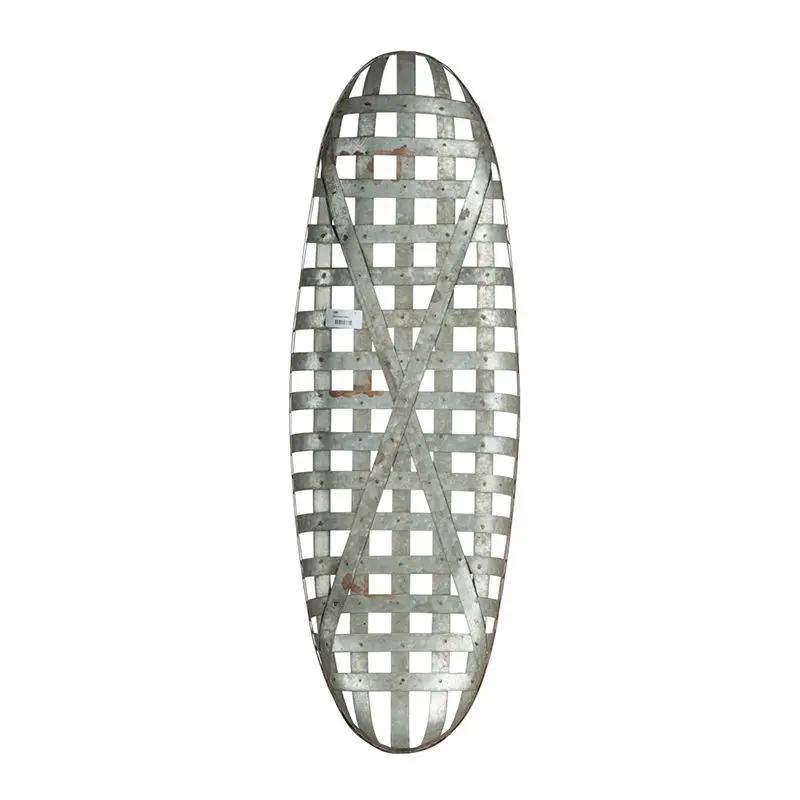 Metal Wall Art With Grid Pattern - Silver by Unique Piece Furniture