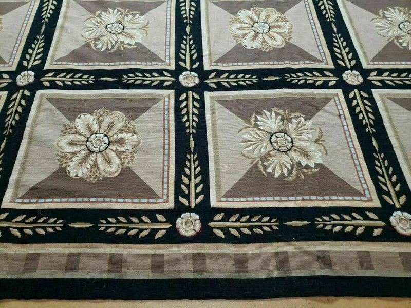 9' X 12' Handmade English Aubusson Savonnerie Design Needlepoint Wool Rug Nice by Jewel Rugs