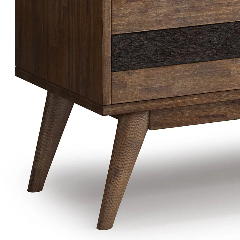 Clarkson - Low TV Stand - Rustic Natural Aged Brown by Unique Piece Furniture