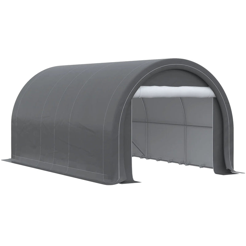 Outsunny - 10' x 16' Carport, Heavy Duty Portable Garage Storage Tent With Large Zippered Door, Anti-Uv Pe Canopy Cover For Car, Truck, Boat, Motorcycle, Bike, Garden Tools, Outdoor Work by Unique Piece Furniture