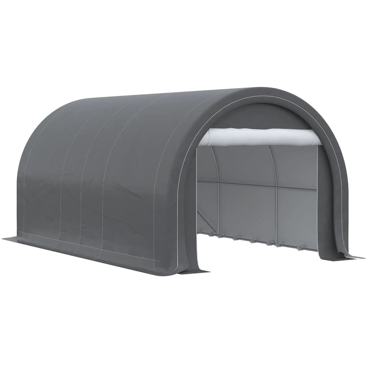 Outsunny - 10' x 16' Carport, Heavy Duty Portable Garage Storage Tent With Large Zippered Door, Anti-Uv Pe Canopy Cover For Car, Truck, Boat, Motorcycle, Bike, Garden Tools, Outdoor Work by Unique Piece Furniture