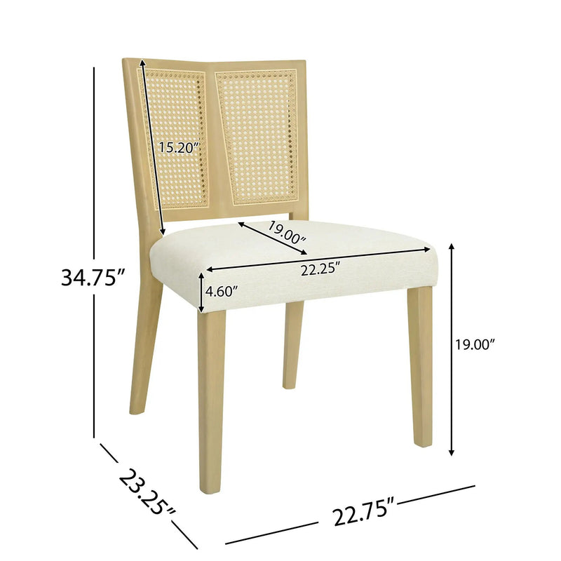 Rattan Dining Chair Without Arms (Set of 2) by HouseOfZazla