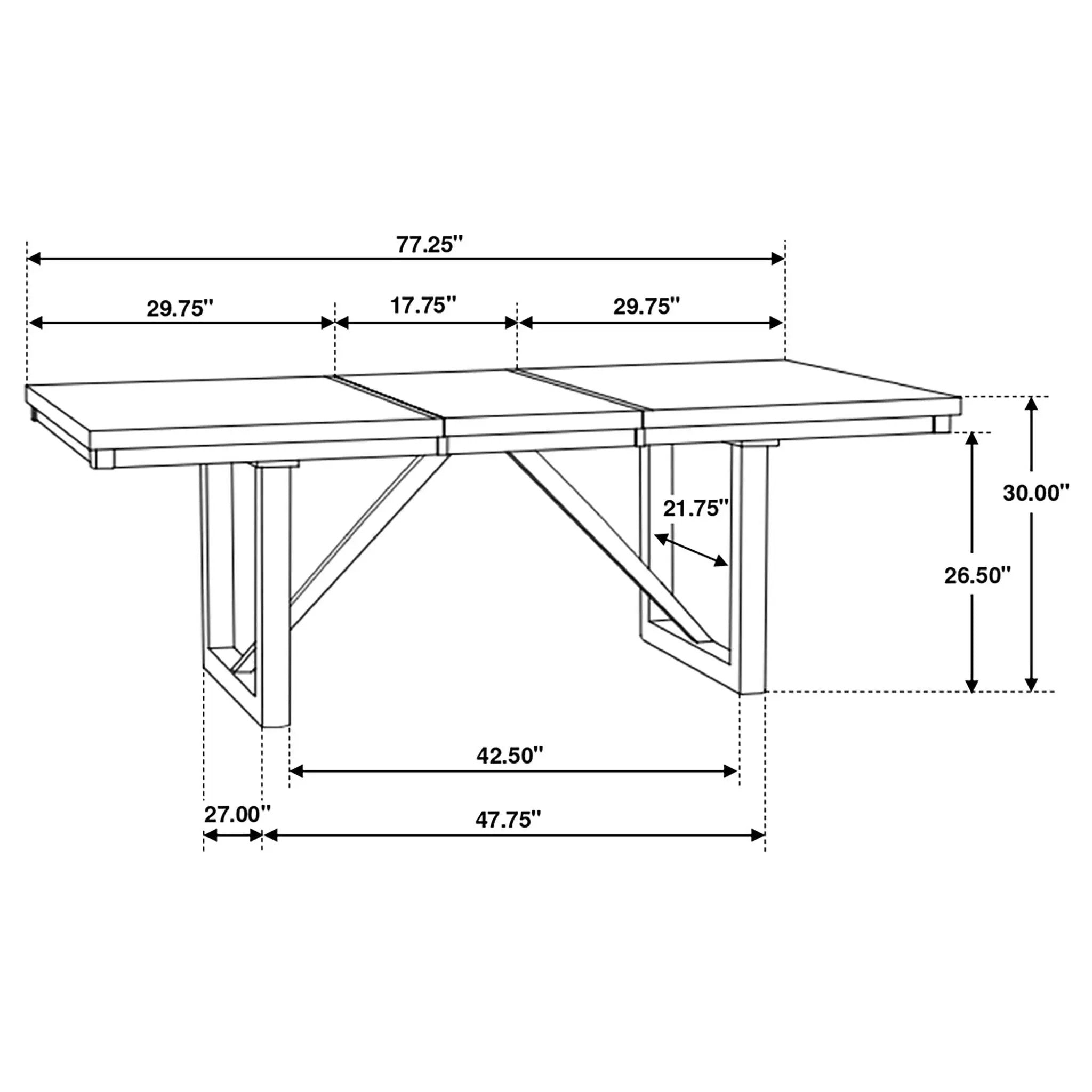 Spring Creek 77-inch Extension Dining Table Natural Walnut by Unique Piece Furniture