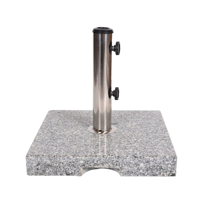Umbrella Holder Square 55 Lbs Umbrella Base - Natural / Gray by HouseOfZazla