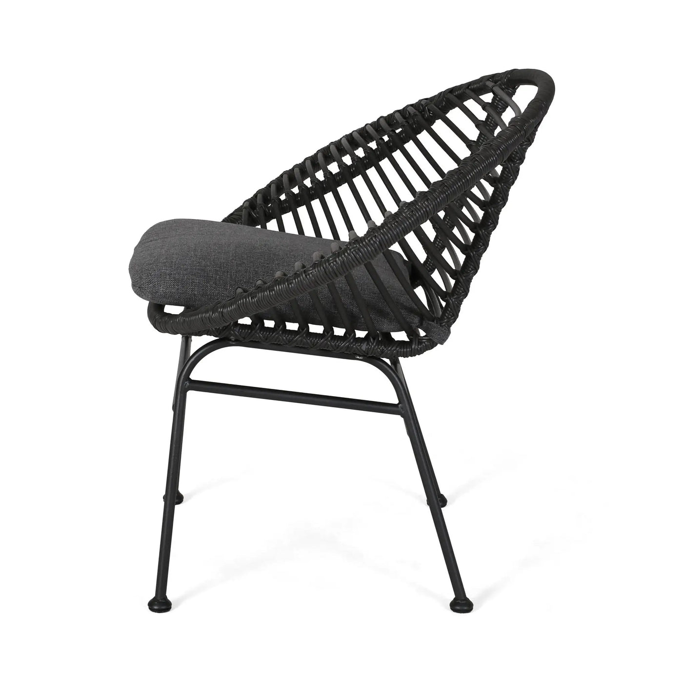 Cordella Outdoor Woven Wicker Chairs with Cushions, Set of 2 by HouseOfZazla