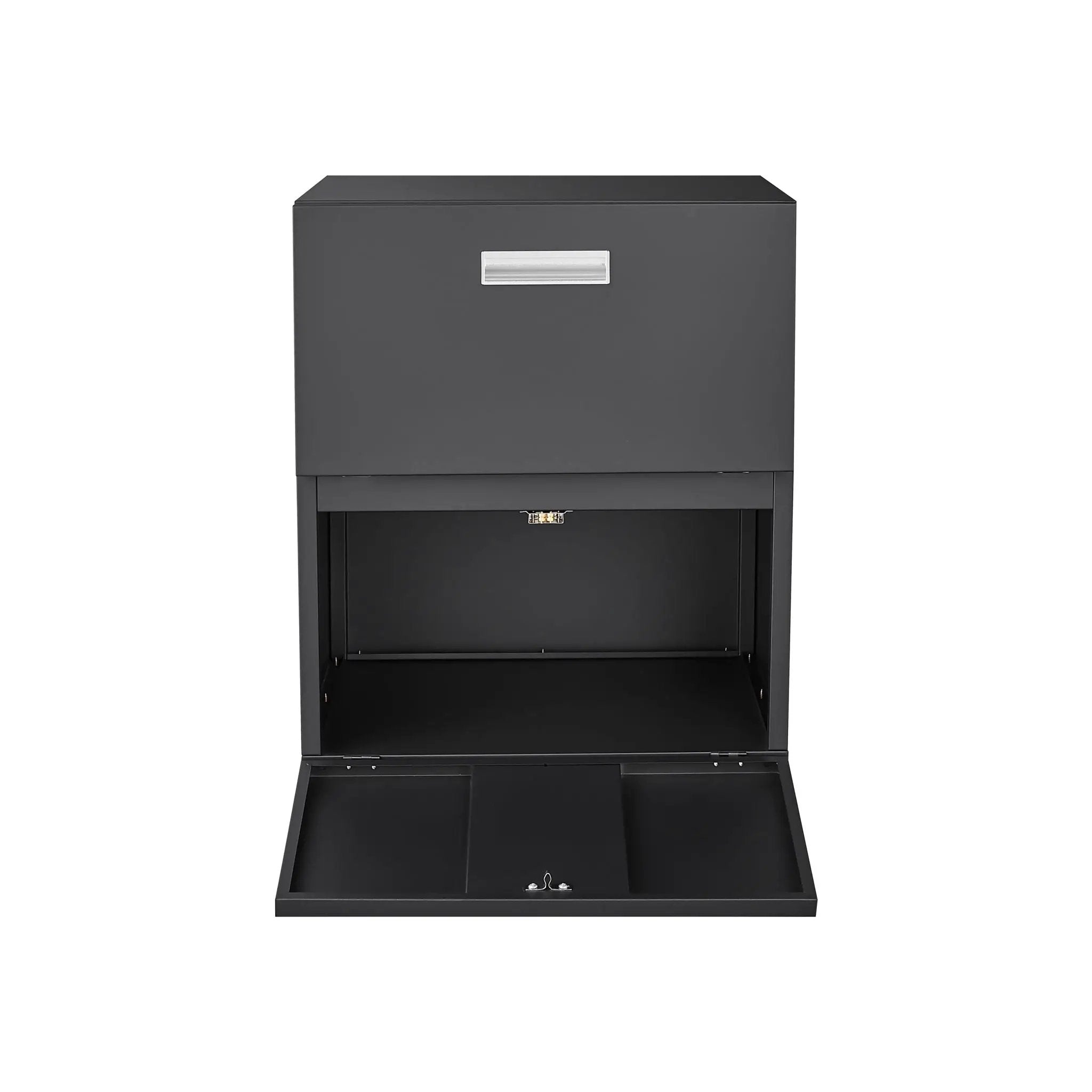 Office Furniture Copier Cabinet 2 Door Steel Copier Stand Mobile Pedestal File Printer Stand - Black by HouseOfZazla
