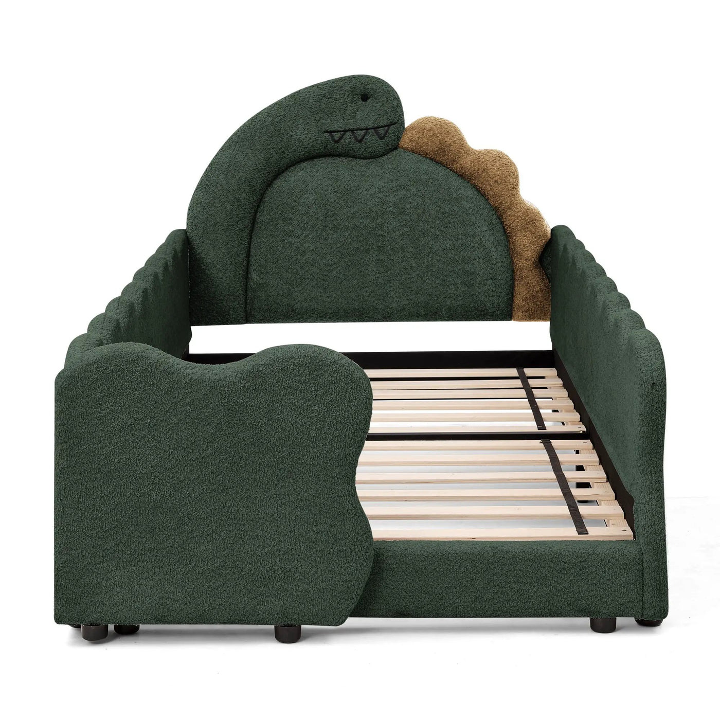 Cute Dinosaur Shaped Bed With Safety Guardrail, Toddler Frame by Unique Piece Furniture