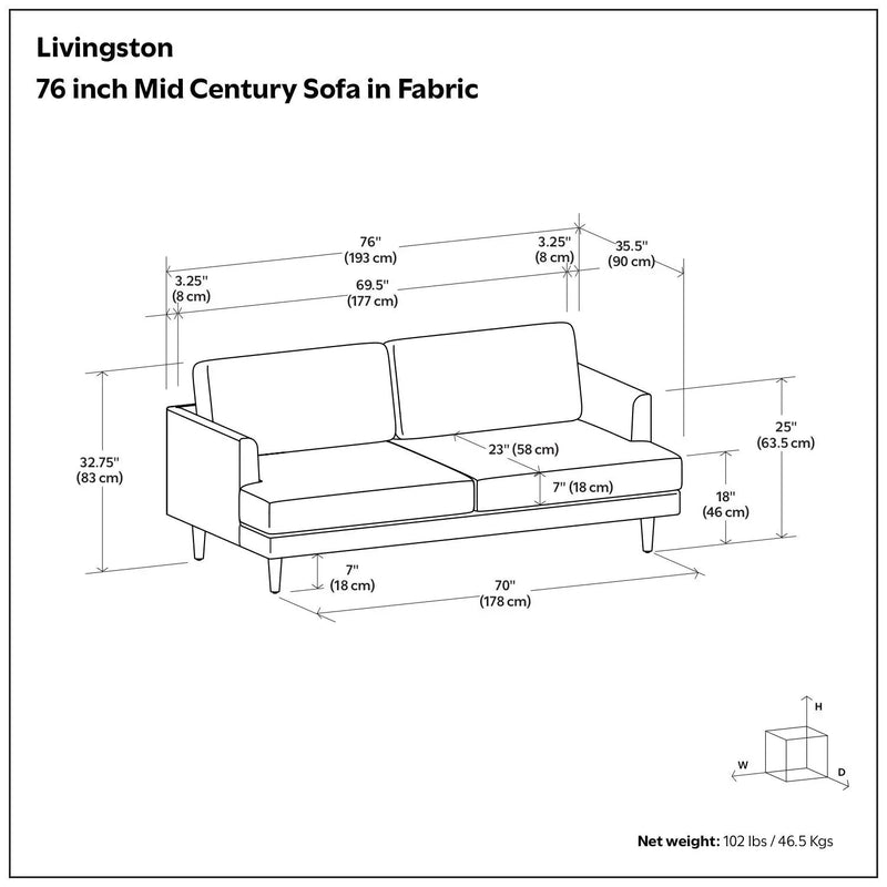 Livingston - Upholstered Sofa by HouseOfZazla
