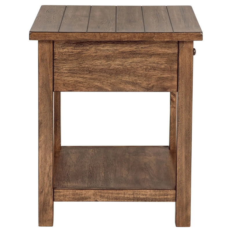 Payne 3-piece Coffee and 1-drawer End Table Set Brown by Unique Piece Furniture