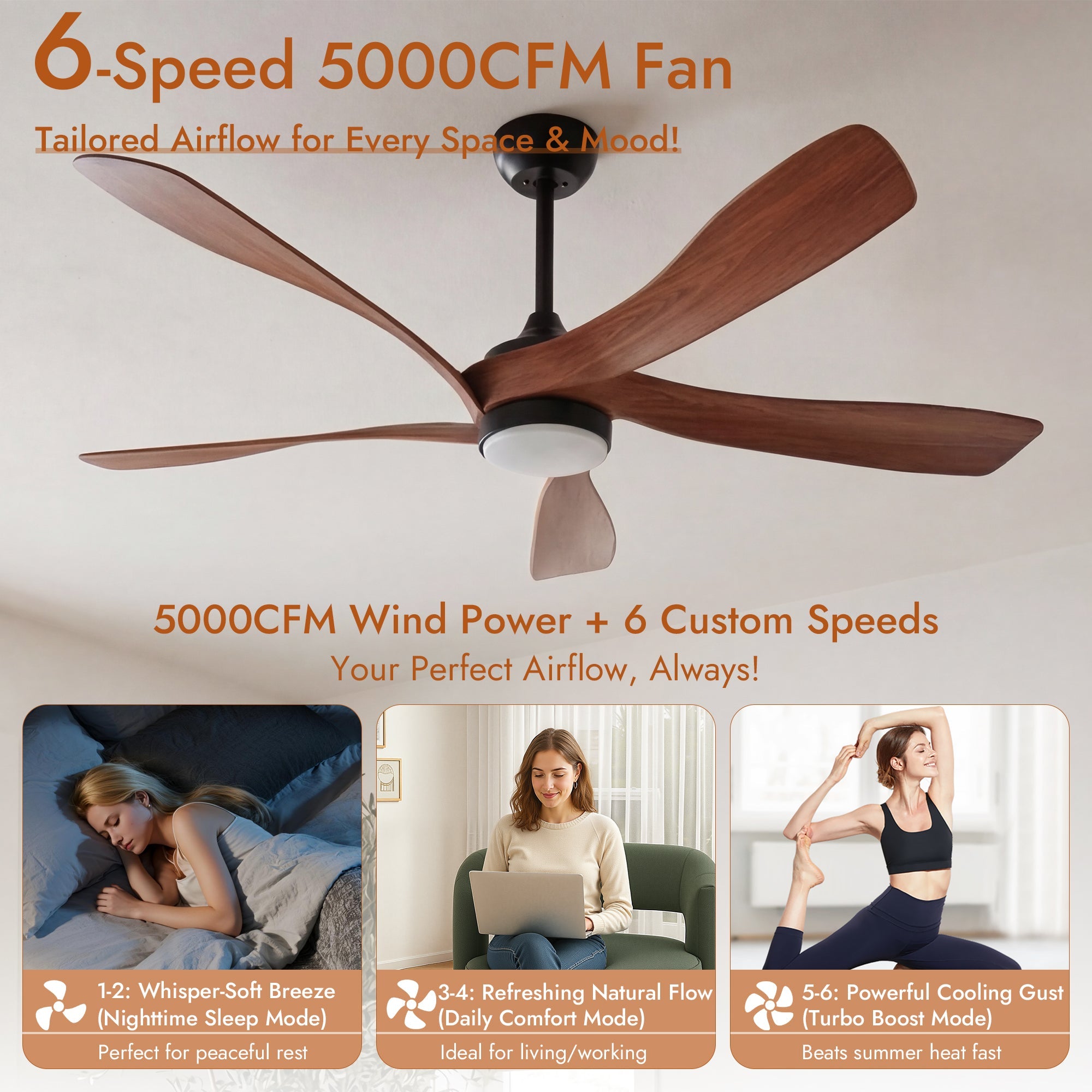 52 Inch Ceiling Fan with Light by HouseOfZazla