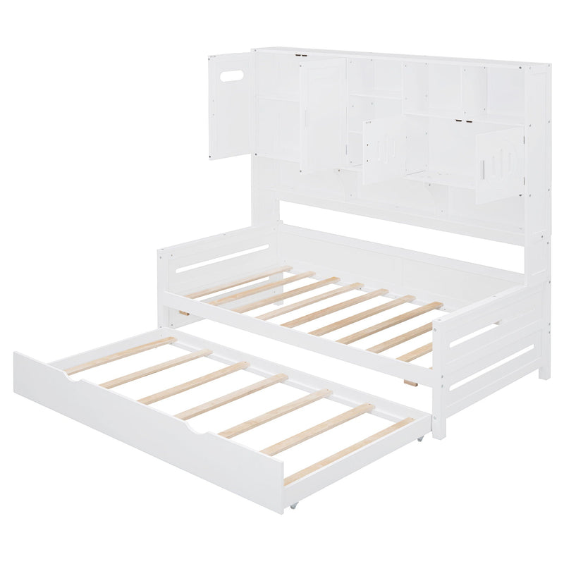 Daybed With All-In-One Cabinet And Shelf by HouseOfZazla