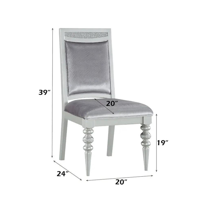 Maverick - Side Chair (Set of 2) - Fabric & Platinum by Unique Piece Furniture
