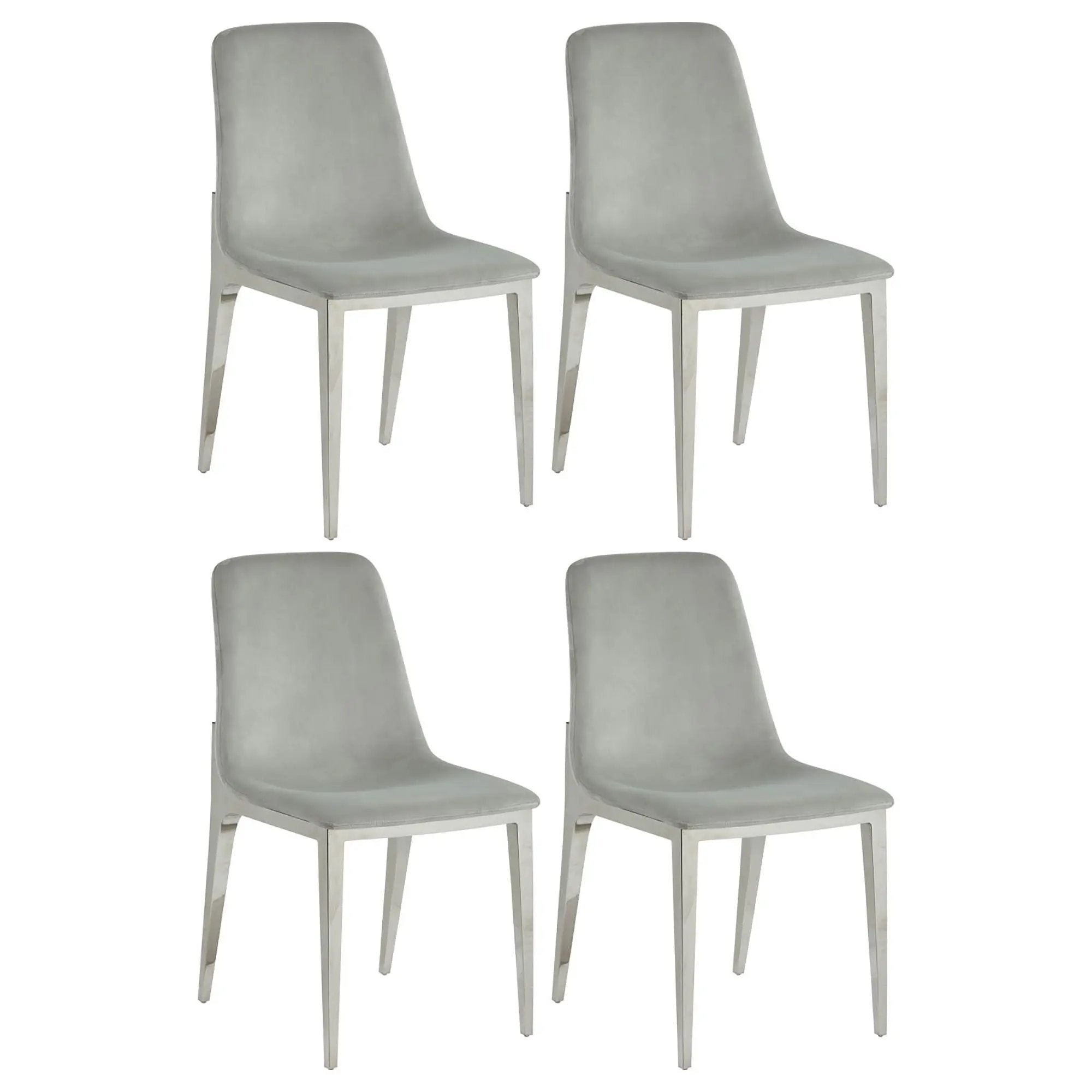 Upholstered Dining Side Chairs (Set of 4) - Gray by HouseOfZazla