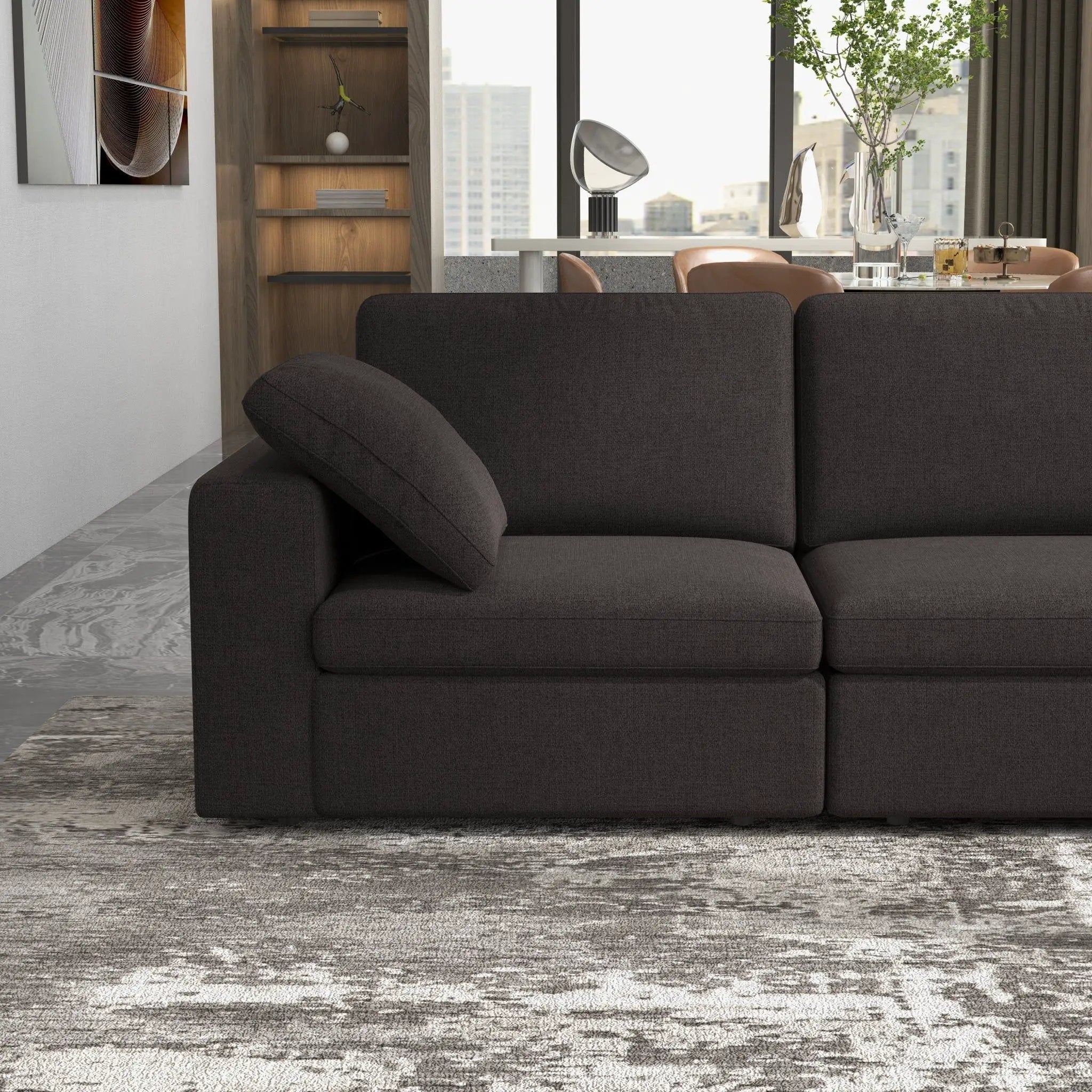 Cecilia - Modular Corner Sectional Modern Sofa by HouseOfZazla